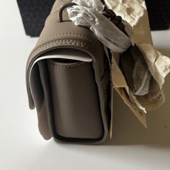 Tory Burch Fleming Matte Convertible Shoulder bag Color grey Heron - Picture 7 of 8